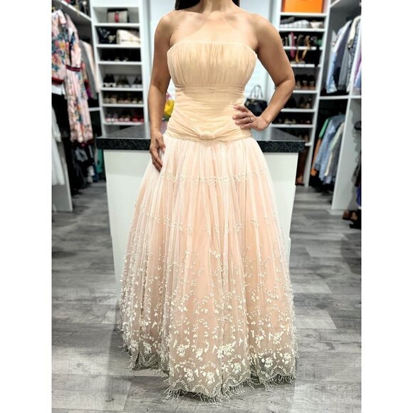 Soucy for Lara Helene Blush Formal Strapless Ball Gown $995 - Picture 2 of 12